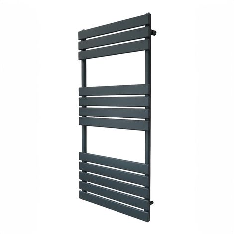Radiador Toallero Panel plano 1200 mm x 600m Gris Antracita Acero Primera Calidad Certificado CE: CE y UKCA Kit de Fijación y Cepillo de Limpieza GRATIS Calefactor
