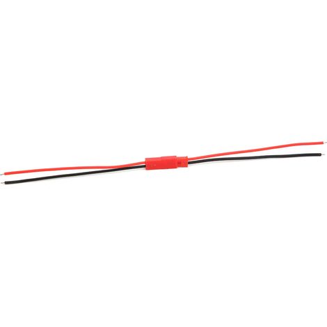 50 paires de fils de connexion à 2 broches, âme en cuivre étamé, mâle et femelle, fil de pontage en silicone rouge 22AWG (1/5)