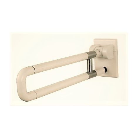 Corrimano a muro inclinabile, Nylon bianco - Antibatterico