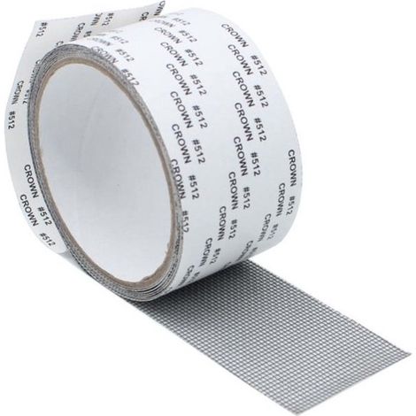 Ruban de réparation pour moustiquaires et moustiquaires - 5 x 200 cm - Kit de réparation pour moustiquaires, moustiquaires, fenêtres, portes, autocollant - Zwart (1/5)