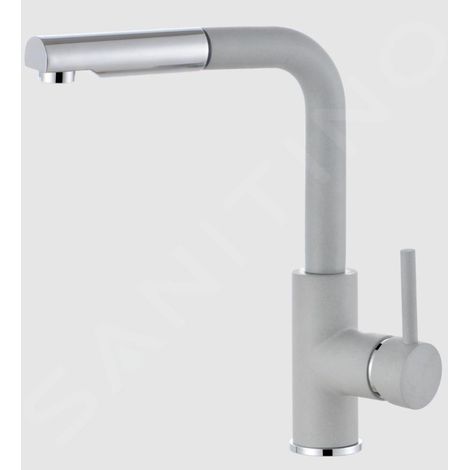 Alveus Siros - Mitigeur d'évier avec bec extractible, concrete / inox 1129044 (1/2)