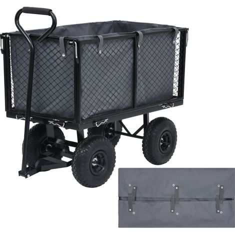 vidaXL Garden Cart Liner Dark Grey 81x41x40 cm Fabric