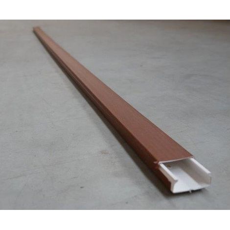 Moulure 40x16mm finition bois Bouleau (au mètre) avec couvercle fixation adhésive (1/4)