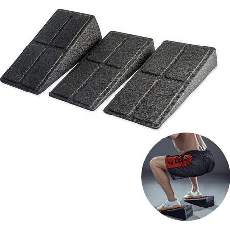 Bloc de cale pour squats, 3 pièces, extenseur de jambes de 30 cm, planche en mousse pour squats (1/5)