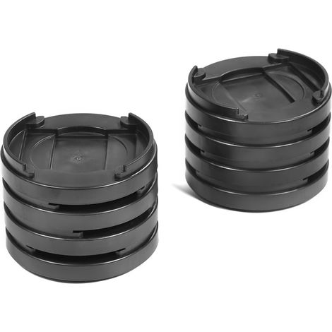 8-teiliges Set Kunststoff-Möbelbein-Rutschschutzmatten mit Mehrfachschlitzen, rutschfeste Bettstopper, Fußmatten für Tisch, Schreibtisch, Sofa und Stühle (Schwarz) (1/5)