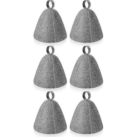 Chapeaux de sauna gris en feutre, protection de la tête pour sauna, douche et hammam-AquaForge (1/5)