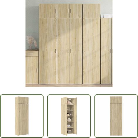 Holzwerkstoff - Hochschrank Sonoma-Eiche 70x42,5x225 cm Holzwerkstoff (1/5)