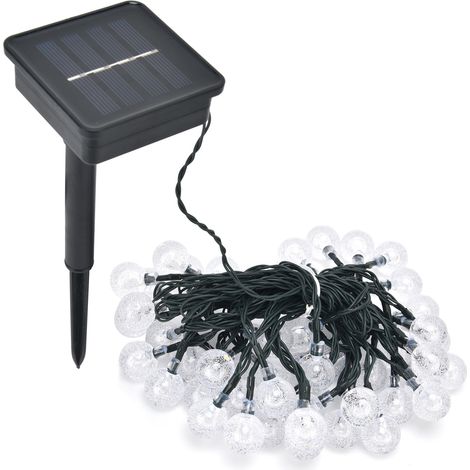 9,5 m lange Solar-LED-Lichterkette, IP44 wasserdicht, 8 Modi, warmweißes Licht für Garten, Terrasse, Hochzeit, Party und Außenbereich (1/5)