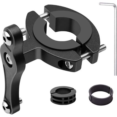 Bicycle Mountain Bike Bottle Cage Adapter Mount in Aluminum Alloy, Easy to Install Bicycle Bottle Cage Mount with Double-Sided Locking System for Handlebar and Seatpost (1/5)