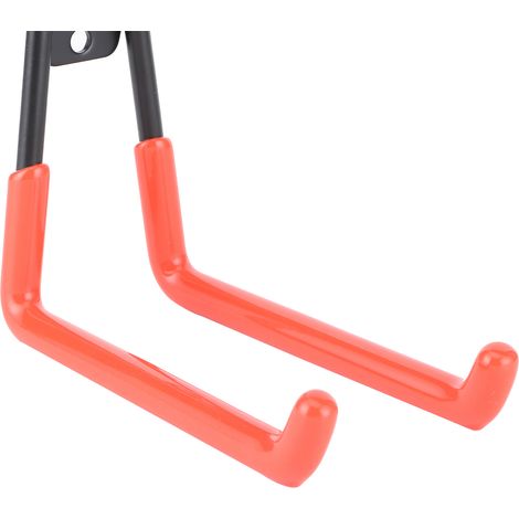 Lot de 5 crochets muraux de garage pour rangement et organisation d'outils électriques, cordes, pelles, vélos et tuyaux d'arrosage (orange) (1/5)