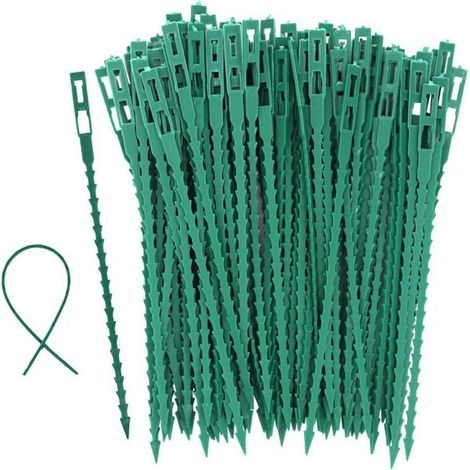100 Accroche Tuteurs pour Tomates, Arbres, Serre-câbles - Attaches Réutilisables en Plastique pour Jardinage (1/5)