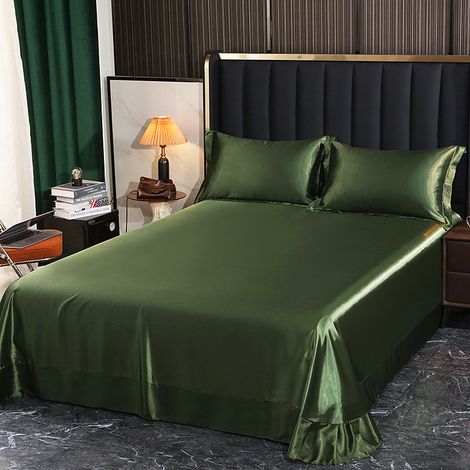 Drap de lit en soie d'exportation pièce unique soie de mûrier soyeuse couette en soie glacée lit simple double (1/4)