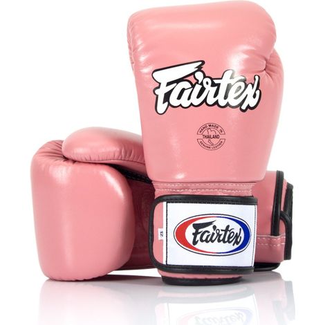 Gants de boxe Fairtex en cuir véritable BGV1 Rose 8 oz (1/2)