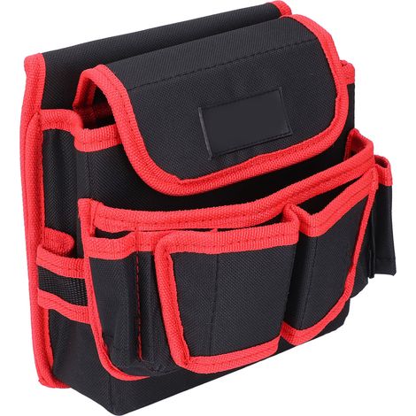 Sacoche de ceinture à outils en tissu Oxford, poches multiples, bandoulière réglable, idéale pour électricien et charpentier. (1/5)