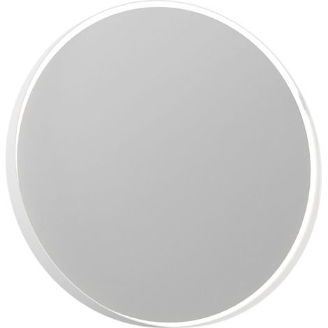Dekorativer Holzspiegel "Moonlight 90 v2" – 90 x 7 x 90 cm – Mattweiß (1/5)