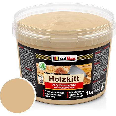 Holzkitt Spachtelmasse Holzspachtelmasse Innen Außen 1 kg Eiche Hell ( Nr. 18 ) (1/5)
