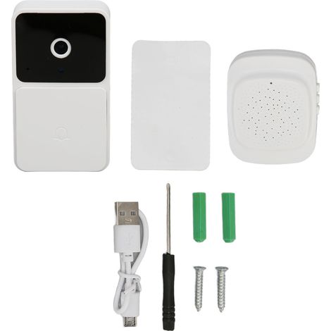 Sonnette vidéo intelligente WiFi 2,4 GHz avec vision nocturne et interphone-AquaForge (1/5)