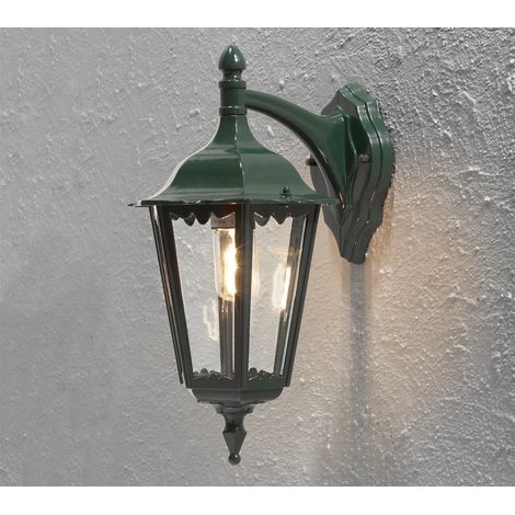 Wandleuchte FIRENZE, vierstrebig, E27, Aluminium grün, Höhe 45 cm