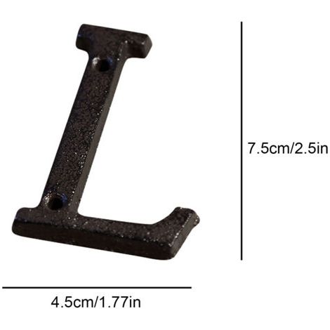 SABIR Numéro de maison en métal 3D AZ – Plaque en fonte rétro pour décoration murale – Dimensions 7,5 x 4,5 cm – Résistant à la rouille (1/3)