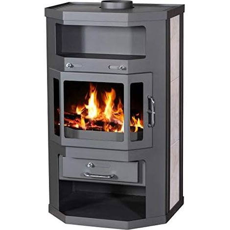 EEK A Victoria Taro Poêle à feu longue durée Gris fonte 10 kW (1/4)