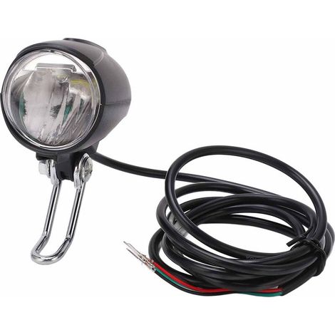 Guidon et Phare LED 2-en-1 pour Vélo Électrique, Lampe Avant avec Klaxon, Tension Universelle (1/5)