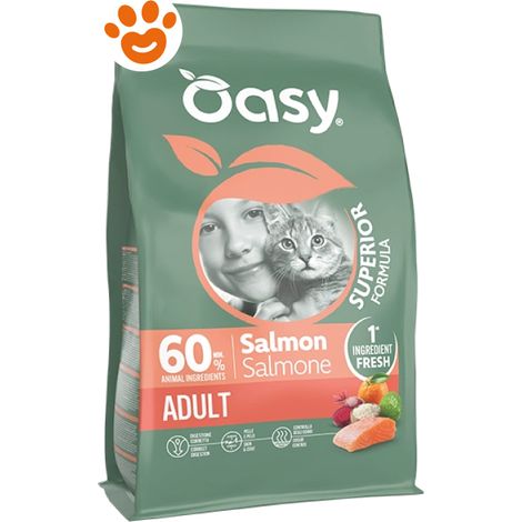 Oasy Cat Superior Formula Adult Salmone - Sacco 6 Kg -