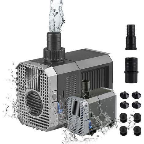 Pompe submersible Pompe à Eau Pompe D'alimentation Mini Pompe Aquarium 500L/H 7Watt Pompe de bassin Fontaine Pompe filtre pour Étang Fish Tank Fontaine Réservoir de Poissons (1/5)