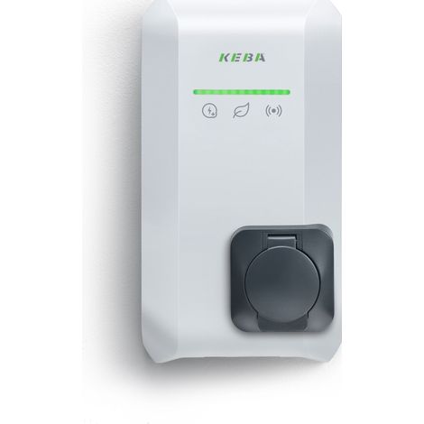 KEBA KeContact P40 Pro 22 kW, con toma Tipo 2, blanco, WLAN/LTE, RFID, conforme a la ley de calibración, 140234