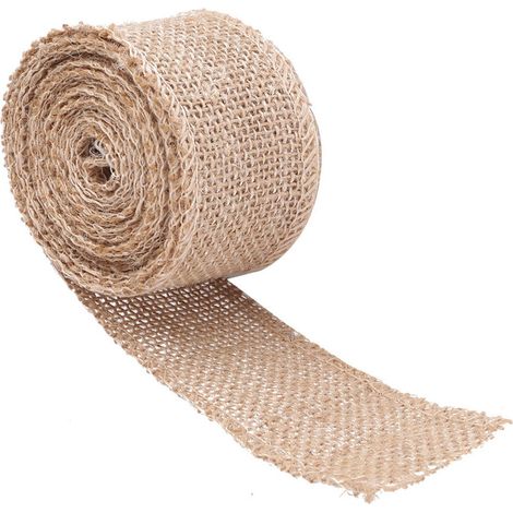 Dekorative Juterolle für Weihnachtsbasteleien und festliche Dekorationen (Breite: 5 cm)