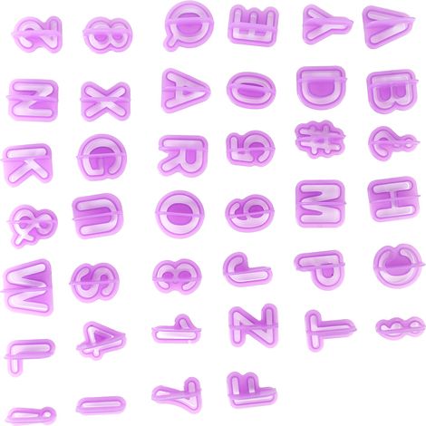 40 moules en plastique pour lettres et chiffres, moule à chocolat et gâteau, kit de pâtisserie (1/5)