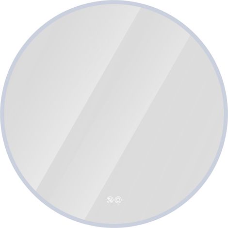 Miroir de salle de bain rond LED 70 cm avec éclairage réglable et fonction anti-buée (1/5)
