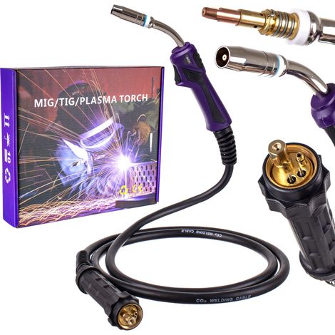 Antorcha de soldadura MB25 de 5 m con conector europeo para MIG-MAG (1/5)