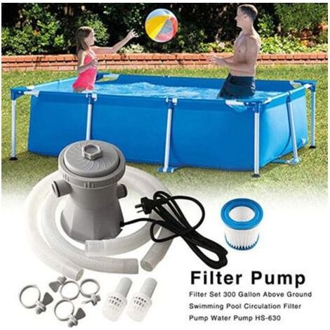 Pompe de filtration électrique pour piscine – 220 V, débit 1250 L/h, avec cartouche filtrante intégrée, idéale pour la circulation et la purification de l’eau, compatible eau chaude