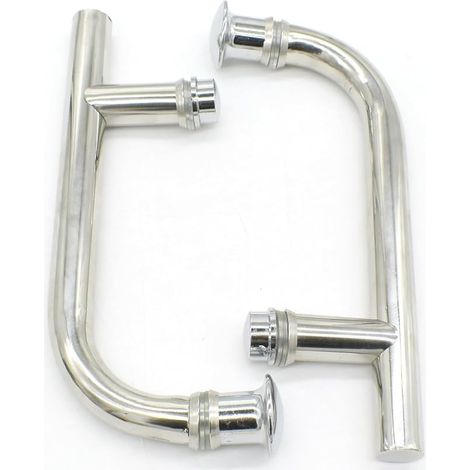 Poignée de porte de douche plaquée chrome trou espacé / 14,5 cm trou (1/5)