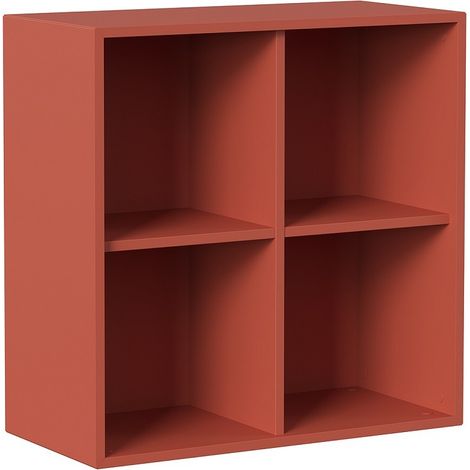 Wandmodul 75x35x75 cm Koralle mit vier Fächern - Zara