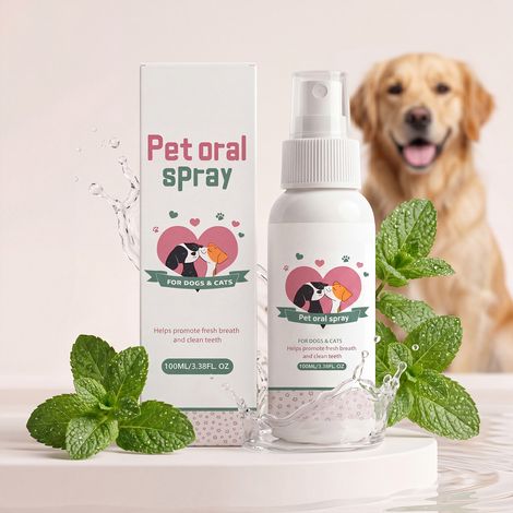 Mundspray für Haustiere zur täglichen Mundreinigung und für frischen Atem, geeignet für Katzen und Hunde – 100 ml -- BIEMMEDUE (1/5)