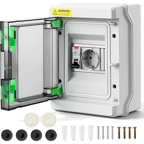 Toma de corriente con interruptor diferencial 16A Tipo A 30mA (RCBO, 1P+N) (1/5)