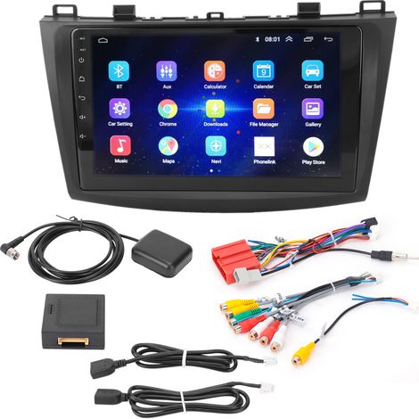 9-Zoll-GPS mit Bluetooth, 1024x600 Auflösung, Android-kompatibel, Ersatz für Mazda 3 Axela 2010-2013 (1+16G) (1/3)