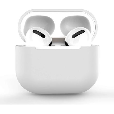 Custodia per AirPods 2 / AirPods 1 in silicone morbido, colore bianco (custodia C) (1/5)