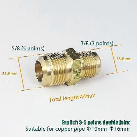 Raccords réducteurs à diamètre égal 25-26. diamètre extérieur évasé : 1/4". 5/16". 3/8". 1/2". 5/8". 3/4". 7/8". raccords de tuyauterie en laiton conformes à la norme SAE pour la climatisation A10 (1/5)
