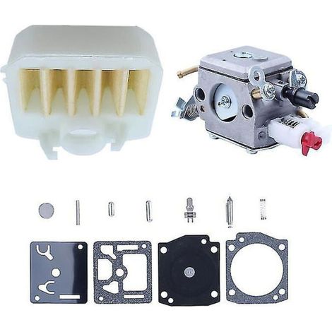 Ensemble de pièces détachées pour tondeuse à gazon : carburateur et filtre à air, compatible avec les modèles CS2147, CS2152, CS2150 et CS2145. (1/5)