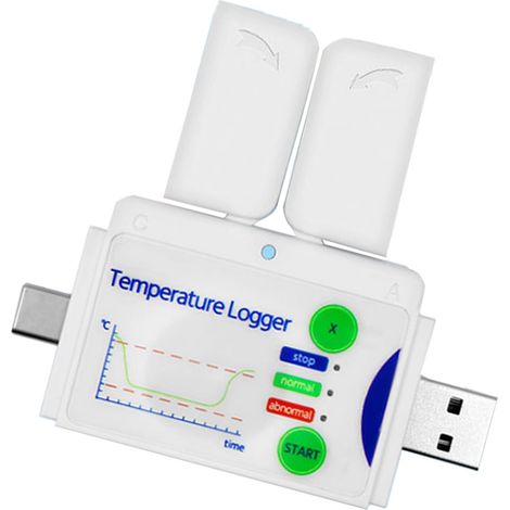Interfaces 2 en 1 enregistreur de données de température de chaîne du froid avec alerte LED pour le stockage des aliments 8640 points PDF rapport (1/4)