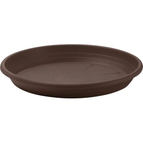 Sottovaso Tondo Cilindrico in Plastica D 47x6.5 cm Bronzo VECA