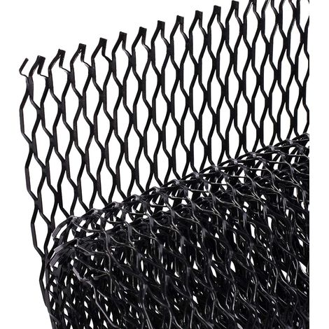 120×40cm Noir grille de course, Taille du trou de Mouette de 8×25mm, grille en aluminium, universels grille de radiateur de voiture (1/5)
