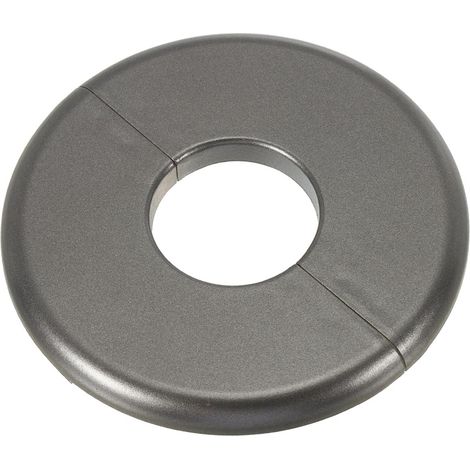 Plaque d'Écussons Auto-Adhésive Ronde en ABS 1.36"/34.5mm, Couverture Murale pour Tuyau d'Eau, Cache Mitigeur Douche Boucles Rosace Robinet Chauffage Plomberie Mural, Gris (1/5)