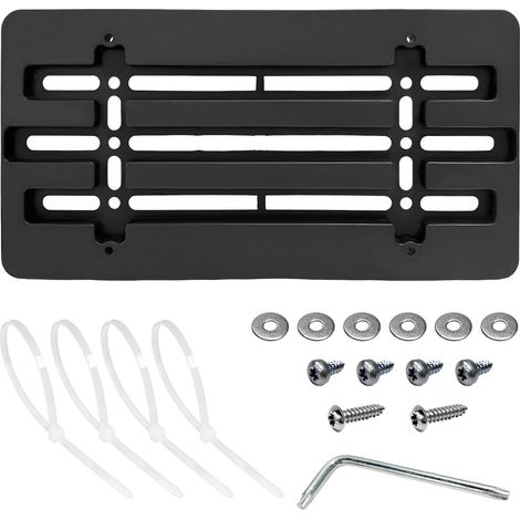 Support de plaque d'immatriculation, kit de fixation avec vis, adaptateur universel pour pare-chocs avant et arrière (1/5)
