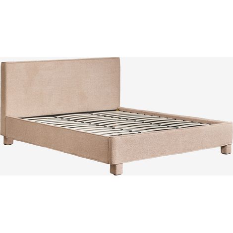 Cama en tela chenilla gruesa Jokin SKLUM             180 x 200 cm