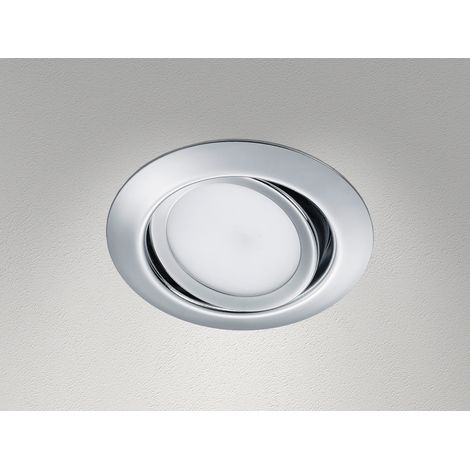 Runder LED Einbaustrahler RILA schwenkbar Chrom glänzend 5 Watt (1/5)