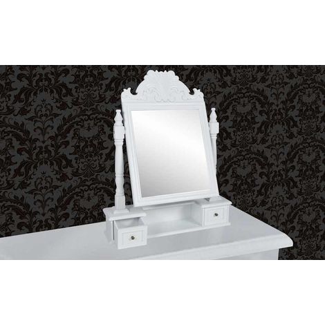 vidaXL Tocador con espejo abatible rectangular de MDF (1/2)