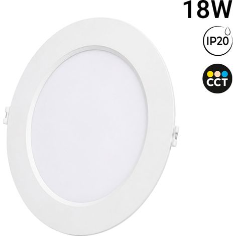 Downlight LED Circular Empotrable - 3CCT - 18W - 110 Lm/W -